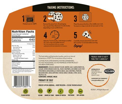 Baking Instructions For Authentic neapolitan Porcini Truffles Pizza - Pizza Bien